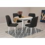HANAH HOME Trpezarijski sto i stolice Vina 1053 White Anthracite - slika 2