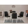 HANAH HOME Trpezarijski sto i stolice Vina 1053 White Anthracite - slika 1