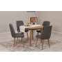 HANAH HOME Trpezarijski sto i stolice Vina 1501 Atlantic Pine Anthracite - slika 2