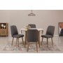 HANAH HOME Trpezarijski sto i stolice Vina 1501 Atlantic Pine Anthracite - slika 1