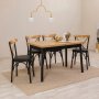 HANAH HOME Trpezarijski sto i stolice Oliver Acl Karina-Black - slika 2