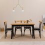 HANAH HOME Trpezarijski sto i stolice Oliver Acl Karina-Black - slika 1
