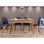HANAH HOME Trpezarijski sto i stolice Santiago Atlantic Navy Blue V2 - slika 1
