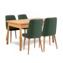 HANAH HOME Trpezarijski sto i stolice Costa Atlantice Green - slika 2