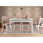 HANAH HOME Trpezarijski sto i stolice Costa White Stone - slika 1