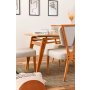HANAH HOME Trpezarijski sto i stolice Palace Wooden Cream - slika 2
