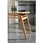 HANAH HOME Trpezarijski sto i stolice Palace Wooden Anthracite - slika 3