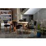 HANAH HOME Trpezarijski sto i stolice Palace Wooden Anthracite - slika 1