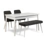HANAH HOME Trpezarijski set Costa White Anthracite - slika 2