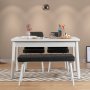 HANAH HOME Trpezarijski set Costa White Anthracite - slika 1
