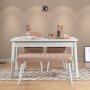 HANAH HOME Trpezarijski set Costa White Stone - slika 1
