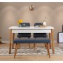 HANAH HOME Trpezarijski set Costa Atlantic White-Navy Blue - slika 1