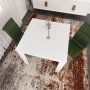 HANAH HOME Trpezarijski sto Single 90 Shiny White - slika 2