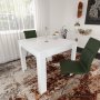 HANAH HOME Trpezarijski sto Single 90 Shiny White - slika 1