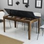 HANAH HOME Trpezarijski sto Milan 518 Walnut Black - slika 3