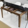 HANAH HOME Trpezarijski sto Milan 518 Walnut Black - slika 4