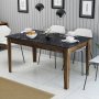 HANAH HOME Trpezarijski sto Milan 518 Walnut Black - slika 1