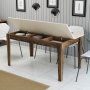HANAH HOME Trpezarijski sto Milan 517 Walnut Cream - slika 3