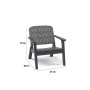 HANAH HOME Baštenska stolica Silva Anthracite Charcoal - slika 4