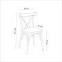 HANAH HOME Trpezarijska stolica Oliver Sandalye White - slika 4
