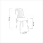 HANAH HOME Trpezarijska stolica Stormi Sandalye Wht Grey - slika 3