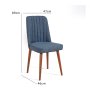 HANAH HOME Trpezarijska stolica Vina 1048 Dark Blue Walnut - slika 5