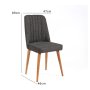 HANAH HOME Trpezarijska stolica Vina Sandalye Anthracite Atlantic - slika 5