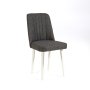 HANAH HOME Trpezarijska stolica Vina Sandalye Anthracite White - slika 4