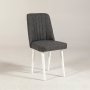 HANAH HOME Trpezarijska stolica Vina Sandalye Anthracite White - slika 1