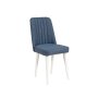 HANAH HOME Trpezarijska stolica Vina Sandalye Dark Blue White - slika 3