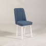 HANAH HOME Trpezarijska stolica Vina Sandalye Dark Blue White - slika 1