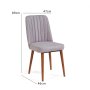 HANAH HOME Trpezarijska stolica Vina Sandalye Soho Walnut - slika 5