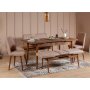 HANAH HOME Trpezarijska stolica Vina Sandalye Walnut Stone - slika 2