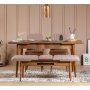 HANAH HOME Trpezarijska stolica Vina Sandalye Walnut Stone - slika 4
