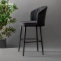 HANAH HOME Set 2 barske stolice Rubi Black - slika 2