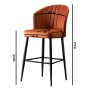 HANAH HOME Set 2 barske stolice Rubi Claret Red - slika 2