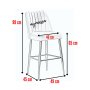 HANAH HOME Set 2 barske stolice Vento Claret Red - slika 2