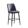 HANAH HOME Set 4 barske stolice Vento Grey - slika 3