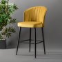 HANAH HOME Set 4 barske stolice Rubi Yellow - slika 1