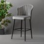 HANAH HOME Set 4 barske stolice Rubi Grey - slika 1