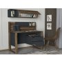 HANAH HOME Radni sto Bumerang Walnut Anthracite - slika 2