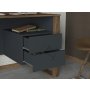 HANAH HOME Radni sto Bumerang Walnut Anthracite - slika 4