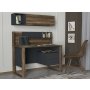 HANAH HOME Radni sto Bumerang Walnut Anthracite - slika 1