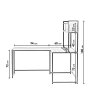 HANAH HOME Radni sto L207 - slika 4