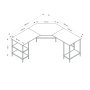 HANAH HOME Radni sto Power L White - slika 5