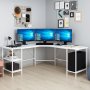 HANAH HOME Radni sto Power L White - slika 1