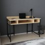 HANAH HOME Radni sto Alma Black Oak - slika 1