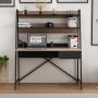 HANAH HOME Radni sto Arte Walnut Black - slika 2