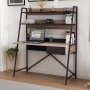 HANAH HOME Radni sto Arte Walnut Black - slika 4