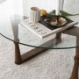 HANAH HOME Sto za dnevnu sobu Yuvarlak Cam Orta Sehpa S301 - slika 4